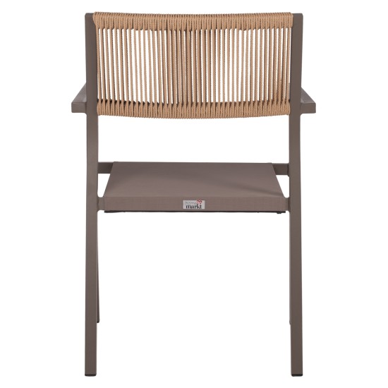 ΠΟΛΥΘΡΟΝΑ ΑΛΟΥΜΙΝΙΟΥ ΕΠΑΓΓΕΛΜΑΤΙΚΗ ΣΑΜΠΑΝΙΖΕ MIREN ME RATTAN ΠΛΑΤΗ HM5893.03 55,5x58,5x83 εκ.