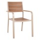 ΠΟΛΥΘΡΟΝΑ ΑΛΟΥΜΙΝΙΟΥ SAGA HM5127.04 ΣΑΜΠΑΝΙ ΜΕ POLYWOOD 55x52x86Yεκ.