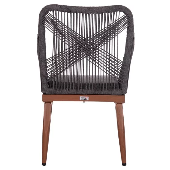 ΠΟΛΥΘΡΟΝΑ ΑΛΟΥΜΙΝΙΟΥ MYRTIA HM5549.11 ΜΕ ΣΧΟΙΝΙ ΓΚΡΙ ΚΑΙ ΚΑΡΥΔΙ ΠΟΔΙΑ 60x64x88Yεκ.