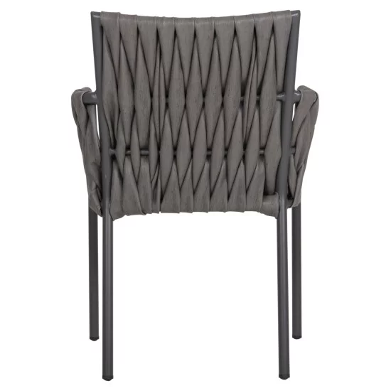 ΠΟΛΥΘΡΟΝΑ ΑΛΟΥΜΙΝΙΟΥ MARTIN HM5564.12 ΑΝΘΡΑΚΙ ΜΕ ΣΥΝΘ.RATTAN ΑΝΘΡΑΚΙ 56x56x80Υεκ.