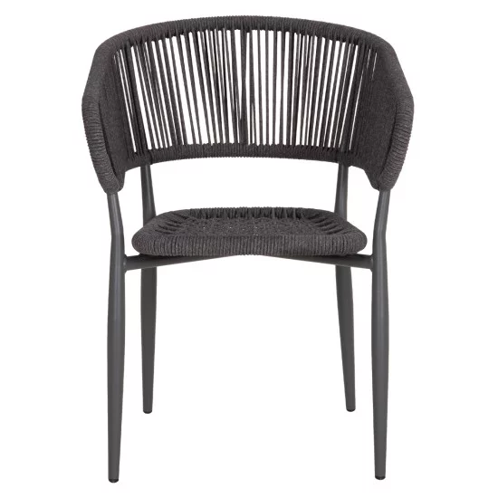 ΠΟΛΥΘΡΟΝΑ ΑΛΟΥΜΙΝΙΟΥ EULO HM5783.21 ΓΚΡΙ-ΤWISTED RATTAN ΓΚΡΙ 57x63x77Υεκ.