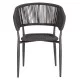 ΠΟΛΥΘΡΟΝΑ ΑΛΟΥΜΙΝΙΟΥ EULO HM5783.21 ΓΚΡΙ-ΤWISTED RATTAN ΓΚΡΙ 57x63x77Υεκ.