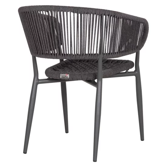 ΠΟΛΥΘΡΟΝΑ ΑΛΟΥΜΙΝΙΟΥ EULO HM5783.21 ΓΚΡΙ-ΤWISTED RATTAN ΓΚΡΙ 57x63x77Υεκ.
