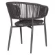 ΠΟΛΥΘΡΟΝΑ ΑΛΟΥΜΙΝΙΟΥ EULO HM5783.21 ΓΚΡΙ-ΤWISTED RATTAN ΓΚΡΙ 57x63x77Υεκ.