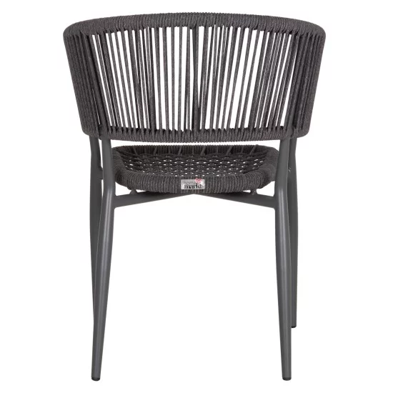 ΠΟΛΥΘΡΟΝΑ ΑΛΟΥΜΙΝΙΟΥ EULO HM5783.21 ΓΚΡΙ-ΤWISTED RATTAN ΓΚΡΙ 57x63x77Υεκ.