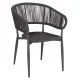 ΠΟΛΥΘΡΟΝΑ ΑΛΟΥΜΙΝΙΟΥ EULO HM5783.21 ΓΚΡΙ-ΤWISTED RATTAN ΓΚΡΙ 57x63x77Υεκ.