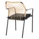 ΠΟΛΥΘΡΟΝΑ ΑΛΟΥΜΙΝΙΟΥ TROTTER HM5865.11 ΣΚΟΥΡΟΣ ΓΚΡΙ ΣΚΕΛΕΤΟΣ ΜΕ WICKER ΜΠΕΖ & ΜΑΥΡΟ ΜΑΞΙΛΑΡΙ