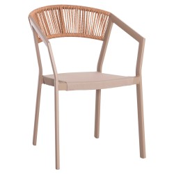 ΠΟΛΥΘΡΟΝΑ ΑΛΟΥΜΙΝΙΟΥ MIRI HM5891.03 ΣΑΜΠΑΝΙΖΕ ΣΚΕΛΕΤΟΣ&TEXTLINE- RATTAN 56x58x80.5Υ εκ.