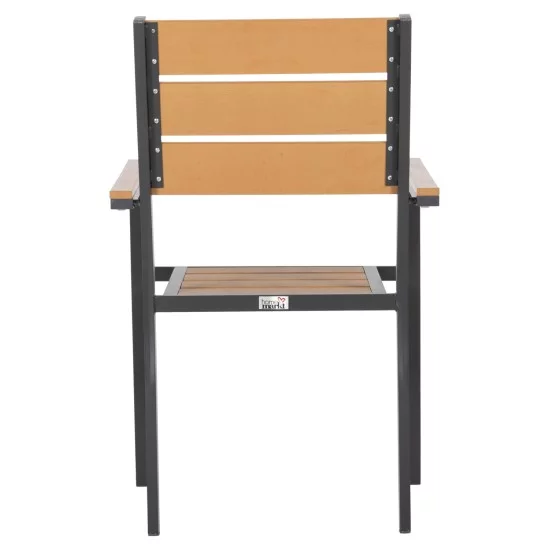 ΠΟΛΥΘΡΟΝΑ ΑΛΟΥΜΙΝΙΟΥ SAGA HM5981.03 ΑΝΘΡΑΚΙ-POLYWOOD ΣΕ ΦΥΣΙΚΟ 55x55x86Υεκ.