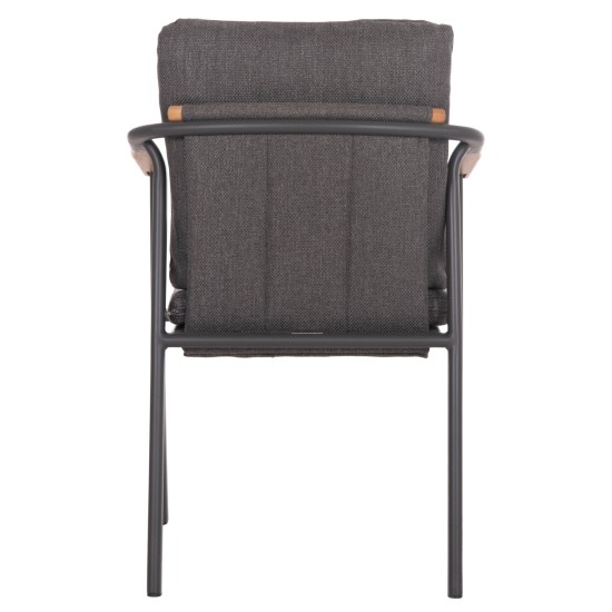 ΠΟΛΥΘΡΟΝΑ ΑΛΟΥΜΙΝΙΟΥ SENTI HM6204.01 ΣΚΕΛΕΤΟΣ & OLEFIN ΣΚΟΥΡΟ ΓΚΡΙ 60x55.5x90Υεκ