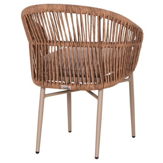 ΠΟΛΥΘΡΟΝΑ ΑΛΟΥΜΙΝΙΟΥ ORIN HM6265.03 ΚΑΠΟΥΤΣΙΝΟ- P.E.RATTAN ΣΕ ΦΥΣΙΚΟ 58x61x75Υεκ.