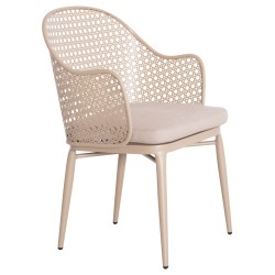 ΠΟΛΥΘΡΟΝΑ ΑΛΟΥΜΙΝΙΟΥ OREGO HM6268.03 ΚΑΠΟΥΤΣΙΝΟ-ΜΑΞΙΛΑΡΙ ΜΠΕΖ 58x55x83Υεκ.