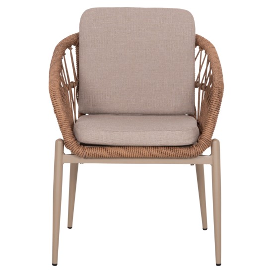 ΠΟΛΥΘΡΟΝΑ ΑΛΟΥΜΙΝΙΟΥ GALDIN HM6272.03 ΚΑΠΟΥΤΣΙΝΟ-P.E.RATTAN-ΜΠΕΖ ΥΦΑΣΜΑ 65x60x76Υεκ