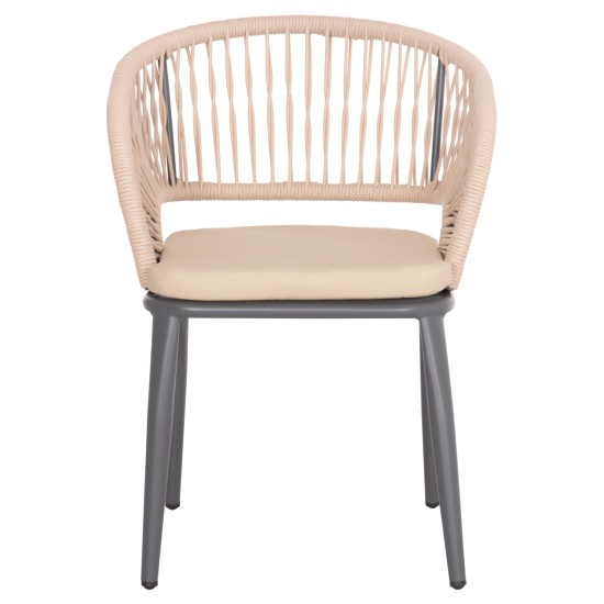 ΠΟΛΥΘΡΟΝΑ ΑΛΟΥΜΙΝΙΟΥ MAGNET HM6287.01 ΣΚΟΥΡΟ ΓΚΡΙ ΜΕ ΚΡΕΜ P.E.ΣΧΟΙΝΙ 59x61x81.5Υεκ