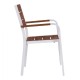 ΠΟΛΥΘΡΟΝΑ ΑΛΟΥΜΙΝΙΟΥ SAGA ΛΕΥΚΗ ΜΕ POLYWOOD HM5127.01 55x56x85Υ εκ.