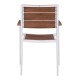 ΠΟΛΥΘΡΟΝΑ ΑΛΟΥΜΙΝΙΟΥ SAGA ΛΕΥΚΗ ΜΕ POLYWOOD HM5127.01 55x56x85Υ εκ.
