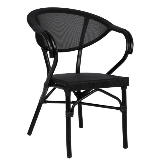 ΠΟΛΥΘΡΟΝΑ ΑΛΟΥΜΙΝΙΟΥ CLAY BAMBOO LOOK ΜΑΥΡΗ ΜΕ TEXTLINE HM5025.02 59x60x82 cm