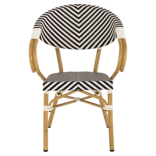 ΠΟΛΥΘΡΟΝΑ BAMBOO LOOK HM5861.01 ΜΑΥΡΟ-ΛΕΥΚΟ 57x55x82 εκ.