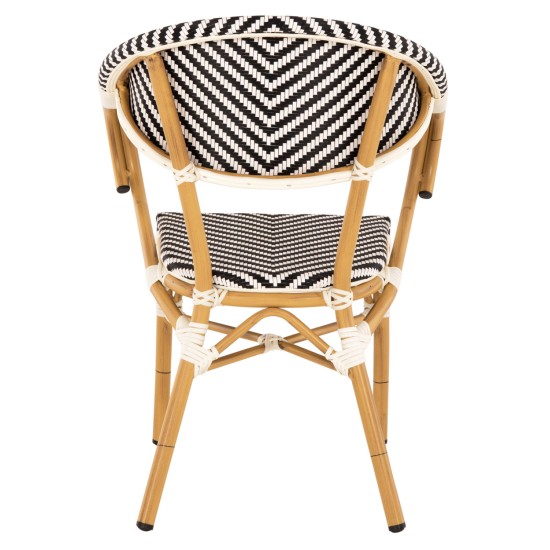 ΠΟΛΥΘΡΟΝΑ BAMBOO LOOK HM5861.01 ΜΑΥΡΟ-ΛΕΥΚΟ 57x55x82 εκ.