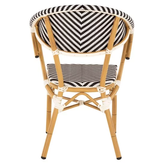 ΠΟΛΥΘΡΟΝΑ BAMBOO LOOK HM5861.01 ΜΑΥΡΟ-ΛΕΥΚΟ 57x55x82 εκ.