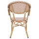 ΠΟΛΥΘΡΟΝΑ BAMBOO LOOK HM5861.03 ΚΑΦΕ-ΛΕΥΚΟ 58.5x58x82Υεκ.