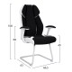ΠΟΛΥΘΡΟΝΑ ZAHARA HM1102.02 ΣΕ ΧΡΩΜΑ ΜΑΥΡΟ ΜΕ ΑΣΠΡΟ 66,5x63x108cm