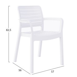 ΠΟΛΥΘΡΟΝΑ ΕΞΩΤ.ΧΩΡΟΥ FLAN HM6369.01 ΛΕΥΚΟ ΠΟΛΥΠΡΟΠΥΛΕΝΙΟ 57x56x82.5Yεκ.