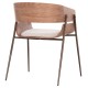 ΠΟΛΥΘΡΟΝΑ KRILL HM18254.01 PLYWOOD ΣΕ WHITEWASH--ΜΕΤΑΛΛΟ ΣΕ ΧΑΛΚΙΝΟ 55,5x55x72Υεκ.