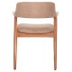 ΠΟΛΥΘΡΟΝΑ JAMES HM18259 TEAK WOOD ΜΕ ΣΑΜΠΑΝΙ ΥΦΑΣΜΑ 57x52x76Υεκ.