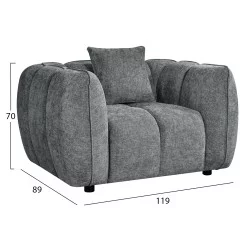 ΠΟΛΥΘΡΟΝΑ LYKKE HM3325.01 ΓΚΡΙ ΥΦΑΣΜΑ 119x89x70Υεκ