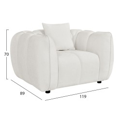 ΠΟΛΥΘΡΟΝΑ LYKKE HM3325.02 ΕΚΡΟΥ ΥΦΑΣΜΑ 119x89x70Υεκ
