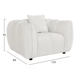 ΠΟΛΥΘΡΟΝΑ LYKKE HM3325.02 ΕΚΡΟΥ ΥΦΑΣΜΑ 119x89x70Υεκ
