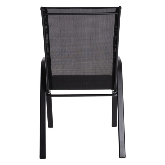 ΠΟΛΥΘΡΟΝΑ ΕΞ.ΧΩΡΟΥ LEON HM5000.03 ΜΕΤΑΛΛΙΚΗ ΜΑΥΡΟ ΜΕ TEXTILENE ΜΑΥΡΟ 55x77x95Υεκ