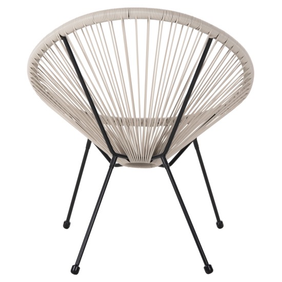 ΠΟΛΥΘΡΟΝΑ HM5872.03 ΤΥΠΟΥ ΦΩΛΙΑ ΜΕΤΑΛ. ACAPULCO ΜΑΥΡΗ-ΕΚΡΟΥ ΣΥΝΘ. RATTAN 71x72x80Υεκ