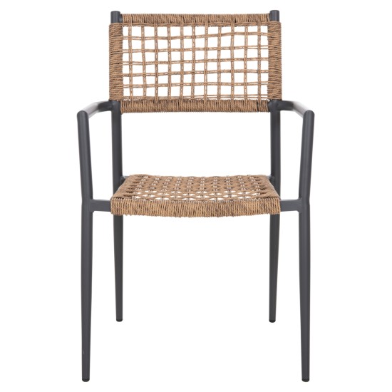 ΠΟΛΥΘΡΟΝΑ TRILAN HM6044.03 ΑΛΟΥΜΙΝΙΟ ΑΝΘΡΑΚΙ ΜΕ ΣΥΝΘΕΤΙΚΟ RATTAN ΦΥΣΙΚΟ 57x59x85Υεκ.