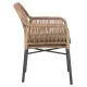 ΠΟΛΥΘΡΟΝΑ TOPIN HM6048.03 ΑΛΟΥΜΙΝΙΟ ΑΝΘΡΑΚΙ-P.E. RATTAN ΜΠΕΖ-ΜΑΞΙΛΑΡΙ ΑΝΘΡΑΚΙ