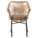 ΠΟΛΥΘΡΟΝΑ TOPIN HM6048.03 ΑΛΟΥΜΙΝΙΟ ΑΝΘΡΑΚΙ-P.E. RATTAN ΜΠΕΖ-ΜΑΞΙΛΑΡΙ ΑΝΘΡΑΚΙ