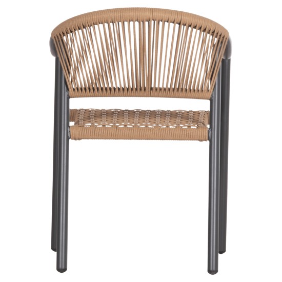 ΠΟΛΥΘΡΟΝΑ KERLY HM6050.10 ΑΛΟΥΜΙΝΙΟ ΣΚΟΥΡΟ ΓΚΡΙ--ΜΠΕΖ ΣΥΝΘΕΤΙΚΟ RATTAN 54x58,5x76Υεκ