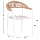 ΠΟΛΥΘΡΟΝΑ BERG HM6284.01 ΑΛΟΥΜΙΝΙΟ & TEXTILENE ΛΕΥΚΟ--P.E.TWISTED RATTAN 55x56x79Υεκ