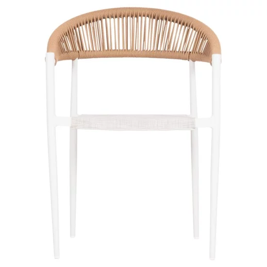 ΠΟΛΥΘΡΟΝΑ BERG HM6284.01 ΑΛΟΥΜΙΝΙΟ & TEXTILENE ΛΕΥΚΟ--P.E.TWISTED RATTAN 55x56x79Υεκ