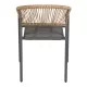 ΠΟΛΥΘΡΟΝΑ HOMAN HM6430.01 ΓΚΡΙ ΜΕΤΑΛΛΟ & TEXTILENE--ΜΠΕΖ P.E.RATTAN 53x58x75Υεκ