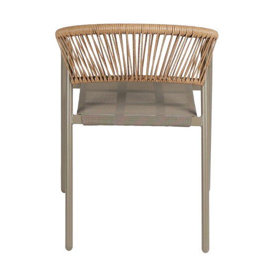 ΠΟΛΥΘΡΟΝΑ HOMAN HM6430.04 ΣΑΜΠΑΝΙ ΜΕΤΑΛΛΟ & TEXTILENE--ΜΠΕΖ P.E.RATTAN 53,5x62x75Υεκ