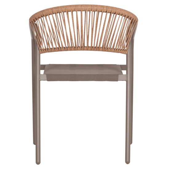 ΠΟΛΥΘΡΟΝΑ HOMAN HM6430.04 ΣΑΜΠΑΝΙ ΜΕΤΑΛΛΟ & TEXTILENE--ΜΠΕΖ P.E.RATTAN 53x58x75Υεκ