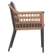 ΠΟΛΥΘΡΟΝΑ BOXER HM6556.01 ΑΛΟΥΜΙΝΙΟ & OLEFIN ΓΚΡΙ-TWIST WICKER 58x60x80Yεκ