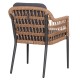 ΠΟΛΥΘΡΟΝΑ BOXER HM6556.01 ΑΛΟΥΜΙΝΙΟ & OLEFIN ΓΚΡΙ-TWIST WICKER 58x60x80Yεκ