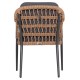 ΠΟΛΥΘΡΟΝΑ BOXER HM6556.01 ΑΛΟΥΜΙΝΙΟ & OLEFIN ΓΚΡΙ-TWIST WICKER 58x60x80Yεκ