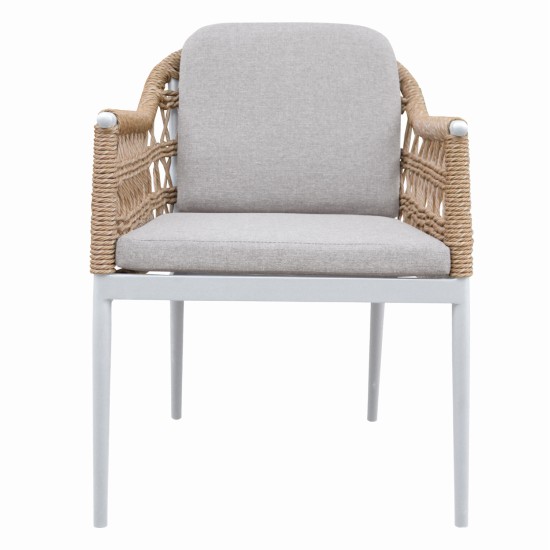 ΠΟΛΥΘΡΟΝΑ BOXER HM6556.02 ΑΛΟΥΜΙΝΙΟ & ΜΑΞΙΛΑΡΙΑ ΜΠΕΖ-TWIST WICKER 61x59x78,5Yεκ