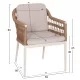 ΠΟΛΥΘΡΟΝΑ BOXER HM6556.02 ΑΛΟΥΜΙΝΙΟ & OLEFIN ΜΠΕΖ-TWIST WICKER 58x60x80Yεκ