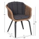 ΠΟΛΥΘΡΟΝΑ VICTUS HM6559.01 ΑΛΟΥΜΙΝΙΟ & OLEFIN ΓΚΡΙ-TWIST WICKER 60x62x76Yεκ