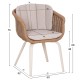 ΠΟΛΥΘΡΟΝΑ VICTUS HM6559.02 ΑΛΟΥΜΙΝΙΟ & OLEFIN ΜΠΕΖ-TWIST WICKER 60x62x76Yεκ